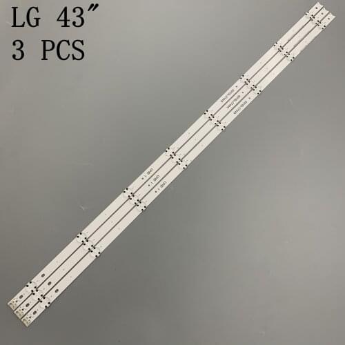 1set=3pcs 84cm LED backlight 8LEDs for LG 43" 43lh5700 TV 43VH6100 43UH603V 6916L-2744A V16.5 ART3 LC430DGE FJ M2 43lh590v