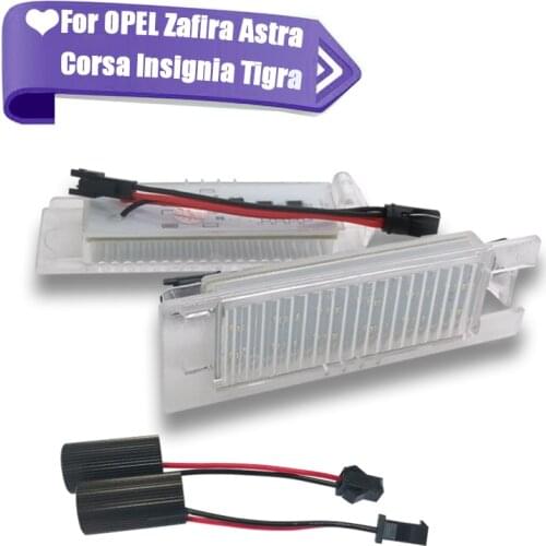 1PC LED License Number Lamps Plate Lights for Opel Astra H J Corsa C D Insignia Tigra B Twintop Vectra C Zafira B OPC
