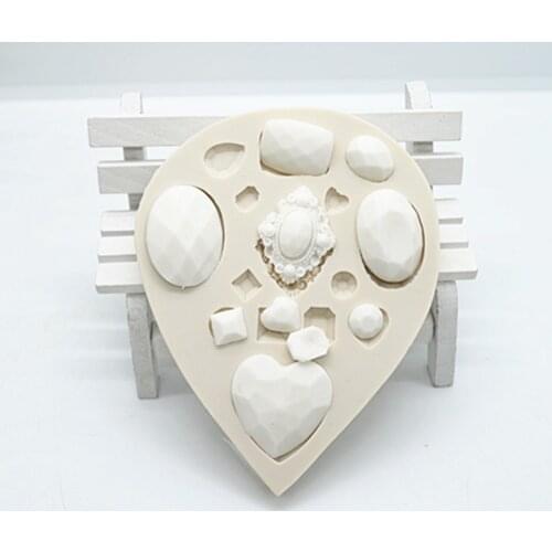 Luyou 1Pc Pearl gems Lace Silicone Cake Molds Fondant Molds Cake Decorating Tools Resin Mold Kitchen Baking Accessories FM2023