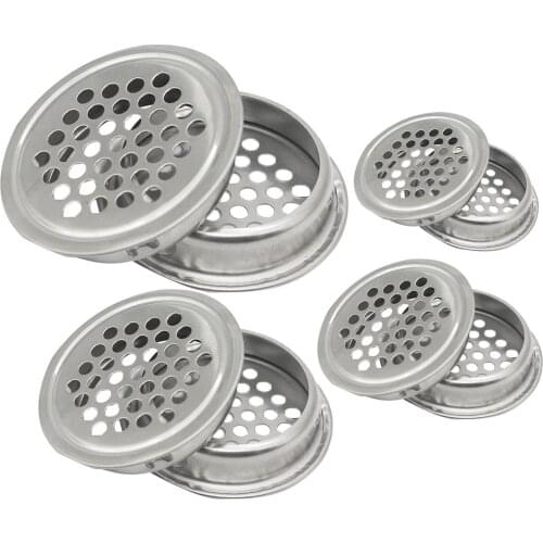 10/5pcs Round Cabinet Air Duct Vent 19mm-53mm Steel Louver Mesh Hole Plug Decoration Cover Wardrobe Grille Ventilation Systems