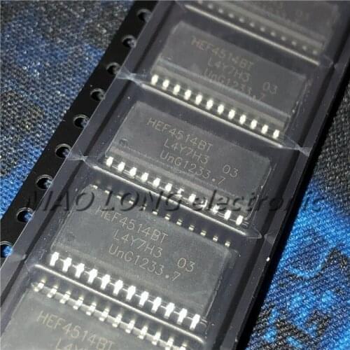 10PCS/LOT HEF4514BT HEF4514 4514 SOP-24 4-bit 16-bit decoder