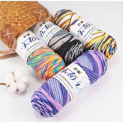 100g Fancy Knitting Yarn Crochet Soft Cotton 200m Colorful Yarn Silk Yarn Thread Alize Yarn