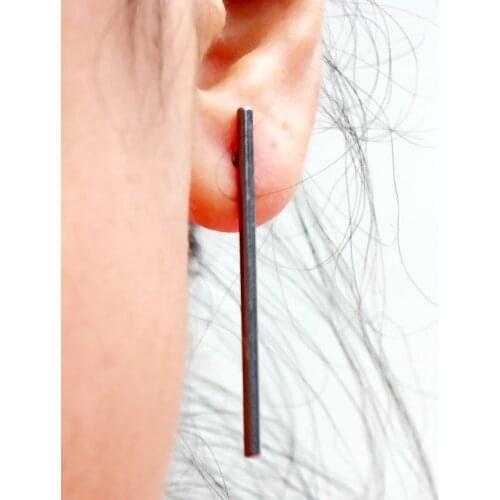 2016 high-grade pure copper casting minimalist design simple stud earrings multicolor