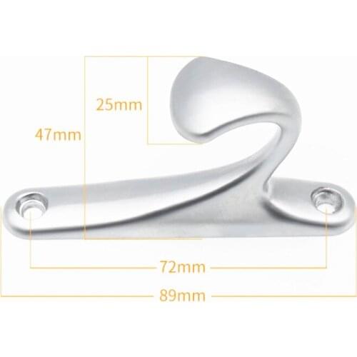 5pcs Single Prong Hook Wall Mounted Retro Cloth Hanger for Coats Hats Towels Keys