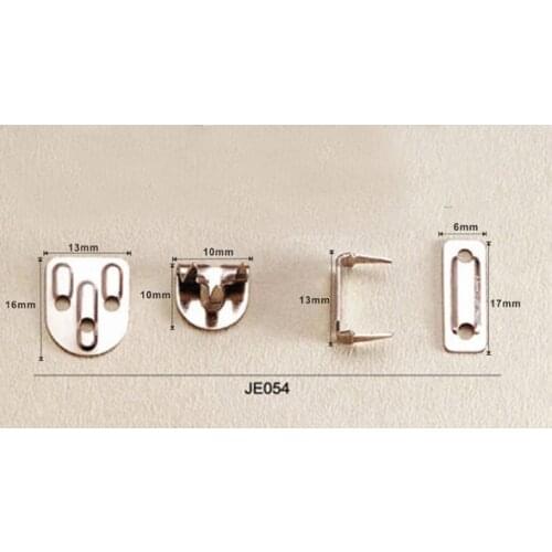 60sets Trouser hook Skirt hookt JE054 high quality 4-part trousers hooks metal brass nickle sewing hook HE-007