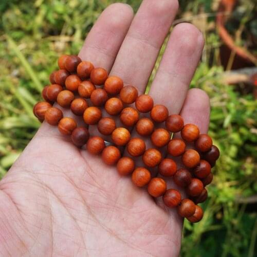 8mm * 108 * Natural Blood Dragon Wood Beads Grade AAA Loose Mala Beads Japa MalaMala Prayer Bracelet or Necklace DIY Accessories