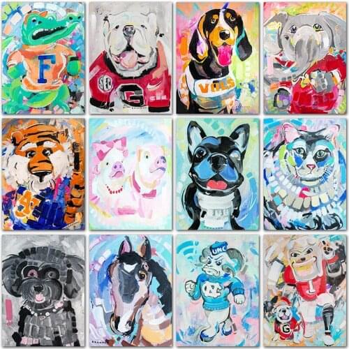 5D DIY Diamond painting Cartoon dog cat diamond paint girl Full Square Diamond embroidery Cross stitch Full Round Diamond mosaic