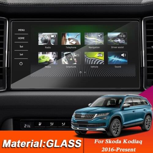 Car Styling TPU Dashboard Display GPS Navigation Screen Glass Protective Film Sticker For Skoda Kodiaq 2016-Present Accessories
