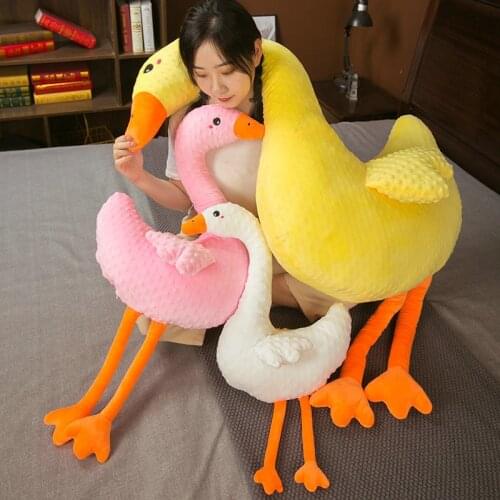 50-90CM Big White Goose Peluches Grandes Animal Plush Stuffed Simulation Toys Pillow Sofa Cushion Holiday Girlfriend Gifts