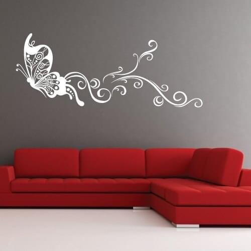 Calssic butterfly flower wall sticker home decor poster flora butterflies TV wall beautiful decoration wallpaper