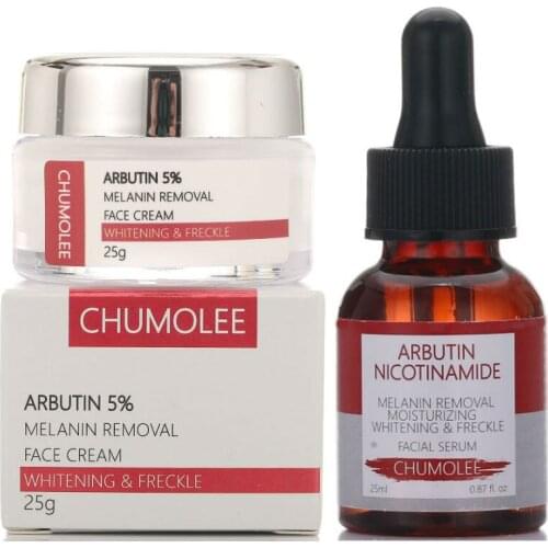 CHUMOLEE whitening Freckle cream + 24k gold serum Remove melasma face cream Alpha Arbutin whitening serum skin care P