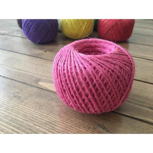 LumennPembe Colorful Jute Rope | Quality Indissoluble 100 Meters 100 Grams-odorless Decorative Mesh Hemp Rope wedding bride mariage хна henna