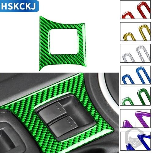 For 2009-2015 Mazda MX-5 Miata Roadster Carbon Fiber Power Window Control Panel Center Armrest Button Car Sticker Accessories