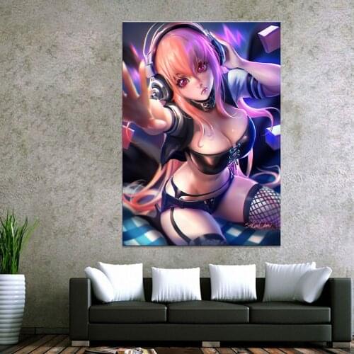 Home Decor Canvas SUPERSONICO Animation 1 Piece Anime Sexy Girl Art Poster Prints Picture Wall Decoration Painting Wholesale