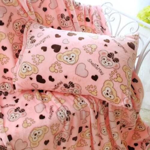 1pc soft cartoon Duffy Shirley lover pillow case cover plush flannel blanket bed sheet lady romantic gift baby girl toy