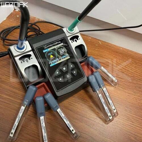 Xsoldering pro Double Handle Soldering Station Rapid Heating Iron for JBC C210 C245 Handle and Universal Tip Welding Table