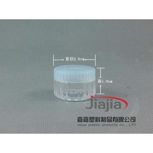 6 grams trandparent Plastic Cosmetic Jar, 6 ml Sample Container,Cosmetic Packaging,6G mini Cream Jars or eye cream jar