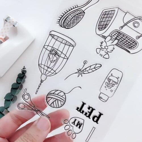 Common Small Items Clear Stamps Scrapbooking Rubber Stamp Handmade DIY Decoration Craft Supplies Stamps for Card Making New 2021
