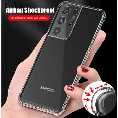 Shockproof Clear Case for Samsung S21 Ultra A52 A72 A32 A42 A12 5G M51 M31s M31 A02S A51 A71 A31 S20 Airbag Silicone Back Cover