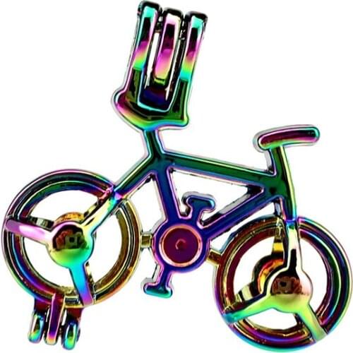 C611 5pcs/lot COLORS Multicolor Bicycle Beads Cage Pendant Locket Fairytale Party Essential Oil Diffuser