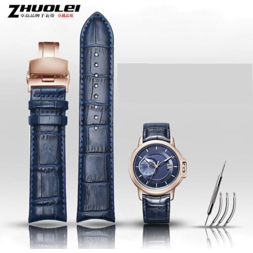 Arc interface Genuine Leather Watch Strap 21mm Watch Band for T issot S eiko r ossini 8633 7633 9633 Watchband Accessor