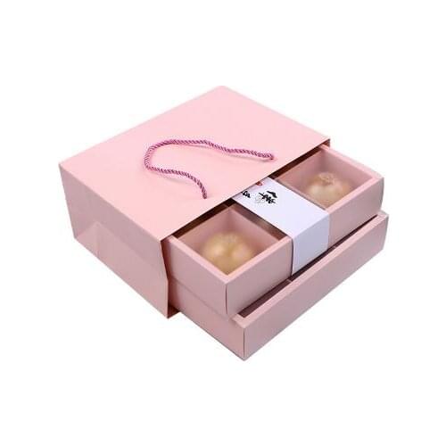 Pink Gift Paper Box Packaging with Frosted Cover Separate 6 Grids Packaging for Sweets Cookie Box Pastry Box Carton Box