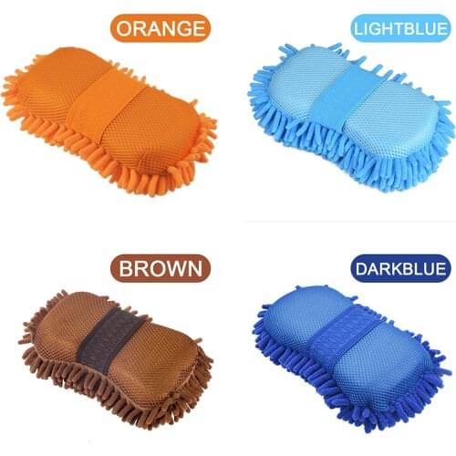 Brushes Car Cleaning Brush Cleaner Tools Microfiber Super Clean Car Windows Blue Brown And Orange Cleaning Sponge Product Cloth