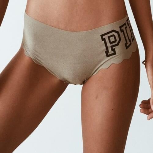 SP&CITY Sports Fitness Seamless Ice Silk Women Underwear Low Waist Letter Sports Panties Satin Breathable Briefs Sexy Lingerie