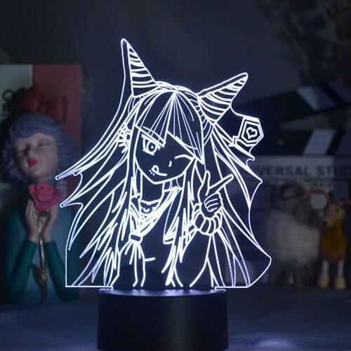 Danganronpa Led Night Light Ibuki Mioda Lamp for Bedroom Decor Kids Birthday Gift Acrylic 3d Lamp Manga Color Changing