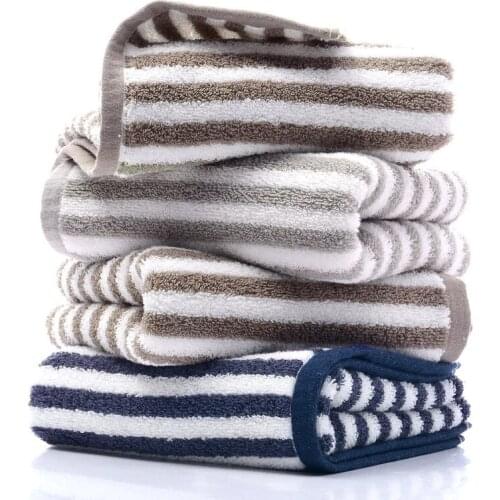 Thick Cotton Striped Hand Towel For Adult Child Soft Absorbent Face Care Towel Household kitchen Daily Use Bathroom Sport Towel