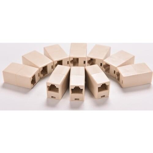 5PCS Universal RJ45 Cat5 8P8C Socket Connector Coupler For Extension Broadband Ethernet Network LAN Cable Joiner Extender Plug