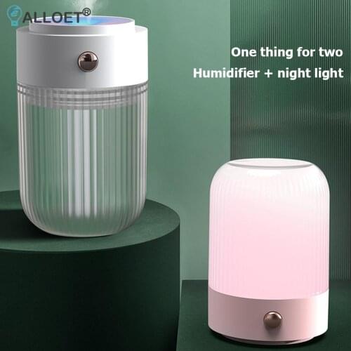 USB Air Humidifier RGB Night Light 2 In1 LED Desktop Home Colorful Lantern Ambient Light Humidifier Fogger Household Moisturizer
