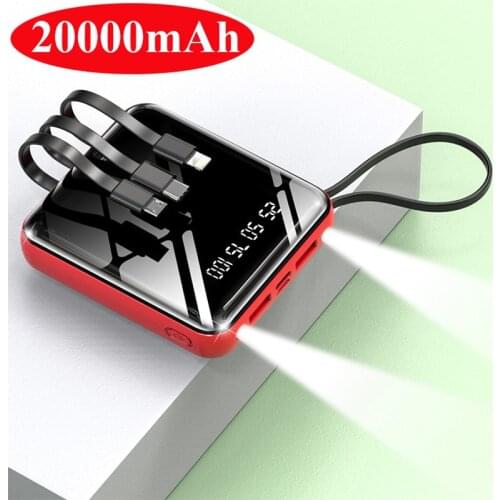 20000mAh Mini Power Bank Portable Charger External Battery Pack Powerbank for iPhone 12 Pro Huawei Samsung Xiaomi Mini Poverbank