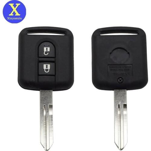 Xinyuexin Remote Car Key Shell Case Fob Keyless Entry for Nissan Qashqai Micra Navara Almera Note NV200 2 Button Car Accessories