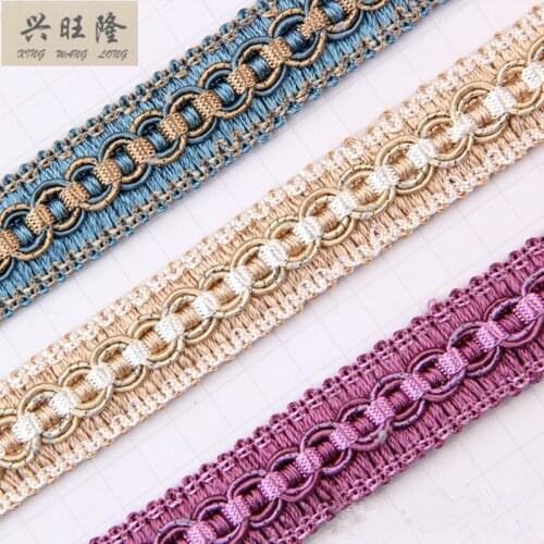 XWL 12Yards/Lot 2cm Wide Curtain Lace Trim Lamp Sofa Edge Decor Tapestry Braid Curtain Accessories Tassel Fringe Ribbon DIY