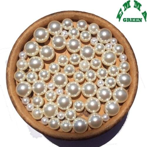 No hole Pearls Ivory pearl beads without hole tiny Small 1.5mm 2mm 3mm Bubblegum Loose Round ABS Beads Supplies No hole