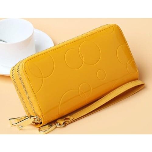 Women wallets long female coin purses double zipper Large Capacity phone bag card holder ladies wristband money handbags