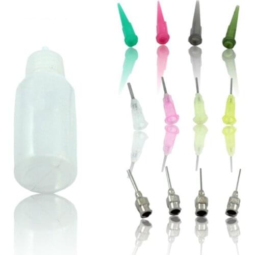 1 Set Nozzle Drawing Making Kit Plastic Body Art Tattoo Applicator Bottle 30ml