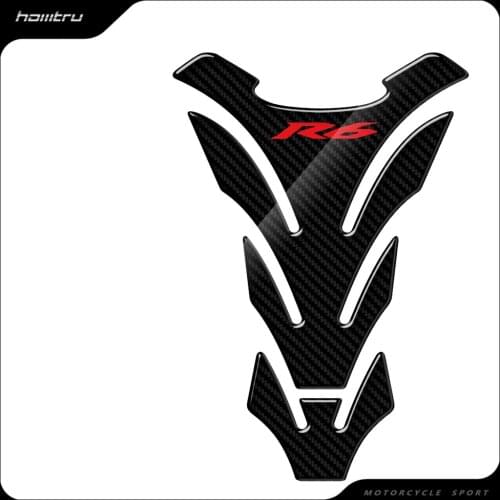 3D Carbon Look Motorcycle Tank Pad Protector Stickers Case for Yamaha YZF-R6 R6 Tank Decals