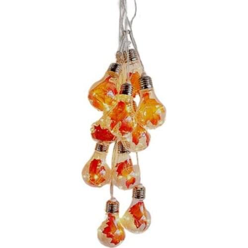 4M 10 Led Solar Energy Halloween Decoration Outdoor Lights,Christmas Thanksgiving Decoration Bulb Light Outdoor Lantern