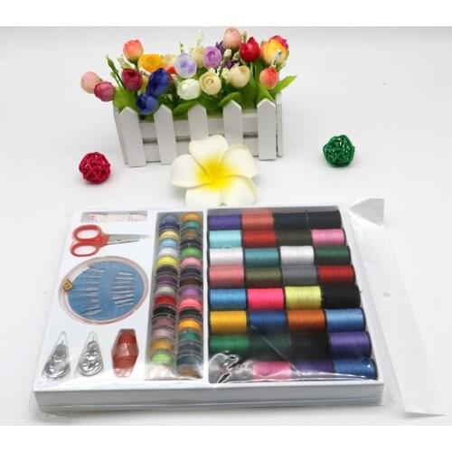 64pcs/set Spools Sewing Threads Set Sewing Tools Kit Assorted Colors For Home Travel