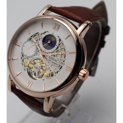 ABBACINO Men's Watch With Leather Strap