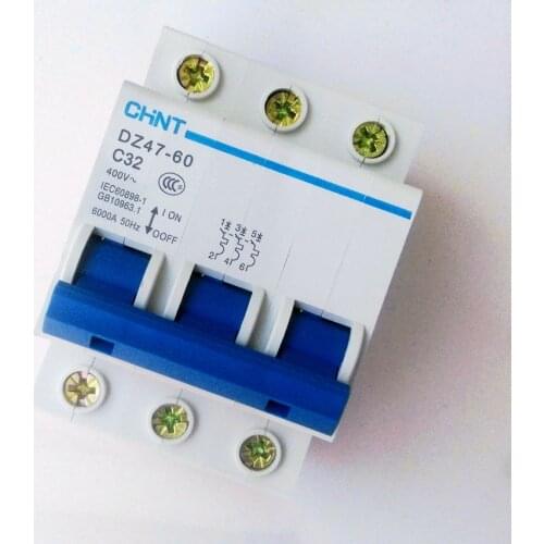 CHINT C45N Mini Circuit Breaker DZ47-60 3P C32A 400V MCB
