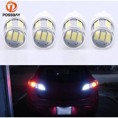 POSSABY 4x T20 7440 33 LED Auto Car Light Xenon White LED Bulbs Fog Backup Signal Reverse Car Rear White Bulbs for BMW Opel VW
