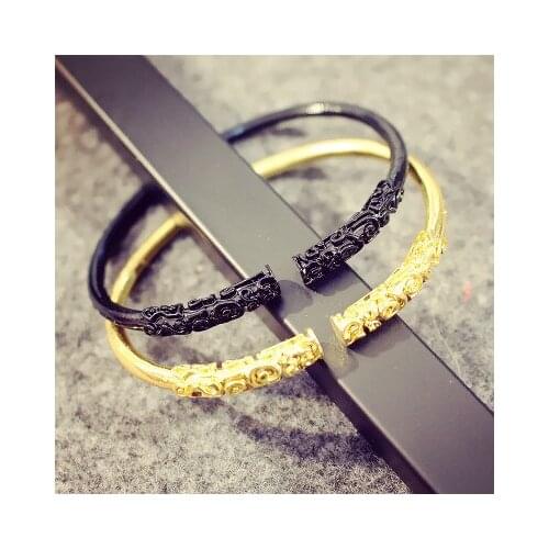 Dashengs Return Ruyi Gold Hoop Stick Bracelet Mens and Womens Same Personality Creative Couple Bracelet Bracelet