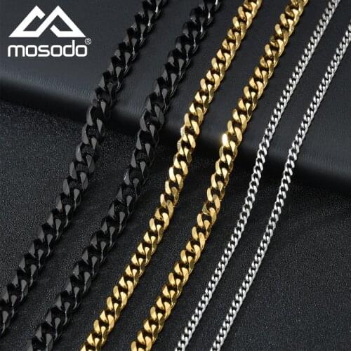 Hip Hop Personality Thick Chain Stainless Steel Grinding Six Necklaces Men And Women Fashion Domineering Cuba Chain