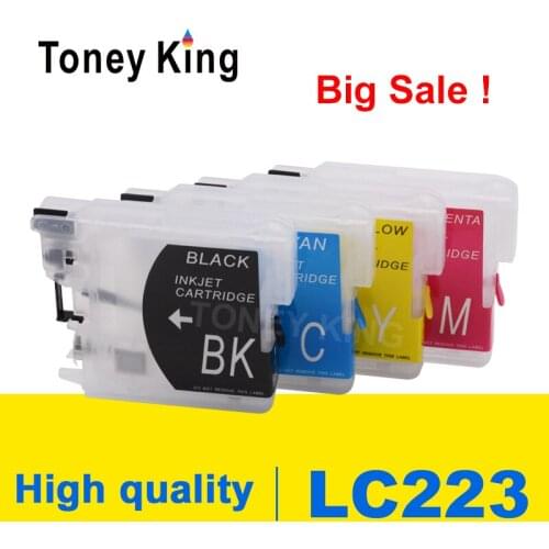 Toney King LC 223 XL Dye Ink Cartridges For Brother LC221 LC223 LC225 LC227 LC29 MFC-J480DW J680DW J880DW DCP-J4120DW Printer