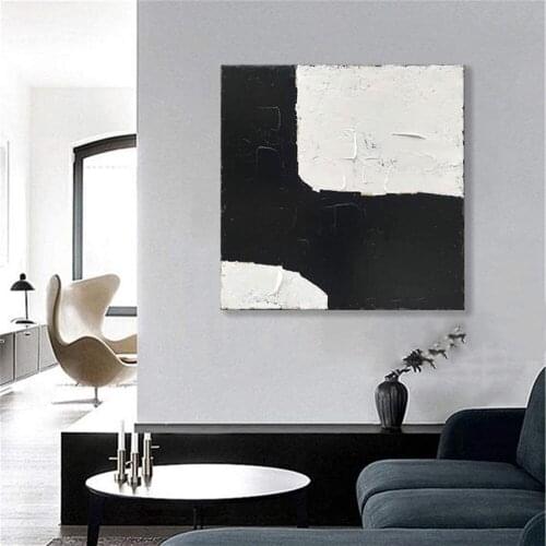 Black And White Art Paintings For Wall Abstract Oil Painting On Canvas Wall Art Minimalism Artwork Home Decorations Wall Decor