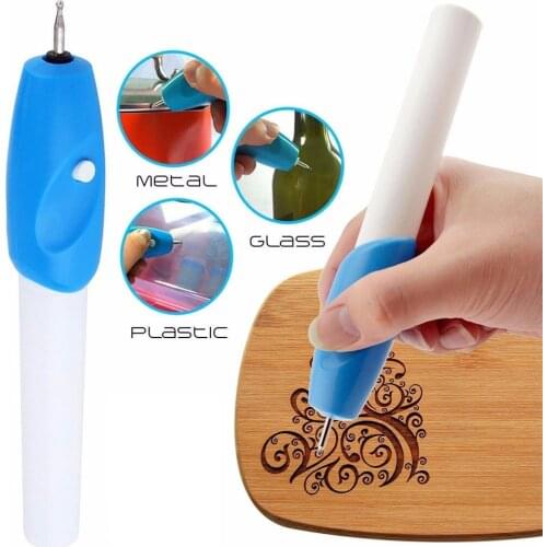 DIY Electric Mini Engraving Pen Machine Metal Chisel Mark Plastic Glass Corrosion Engraving Tool Automatic Engraving Pen Use AA