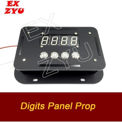 EXZYU Four Digits Panel Prop real life escape room game enter correct digits to open lock chamber room